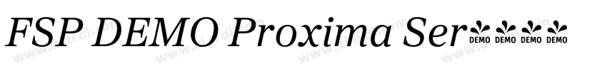 FSP DEMO Proxima Ser字体转换